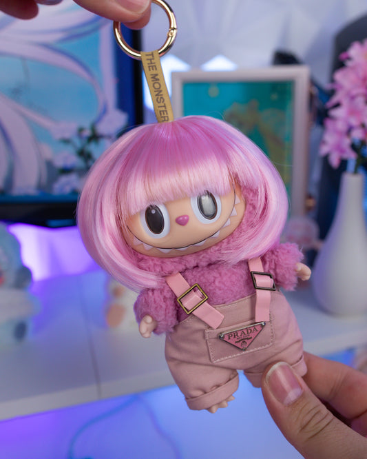 Labubu Wig PINK with OPENING